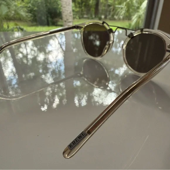 Krewe St. Louis sunglasses in clear and silver - Picture 3 of 6